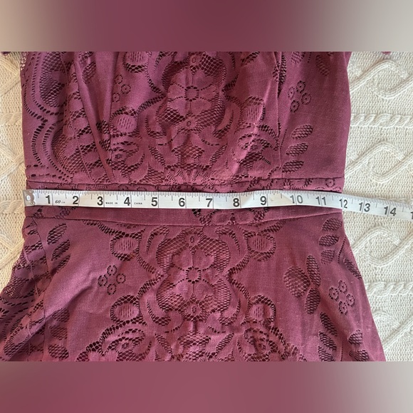 Altar’d State Mauve Lacey Nylon & Polyester Mid length Dress Women’s size XS - Picture 12 of 15